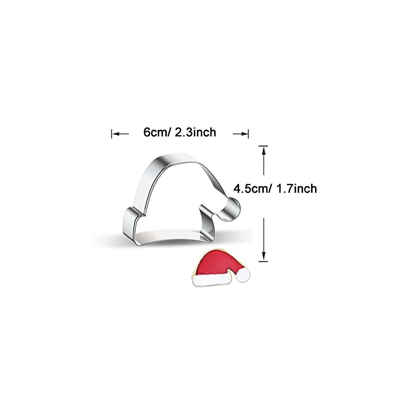 WDYJMALL Christmas Hat Santa Claus Cap Shape Cookie Cutter for