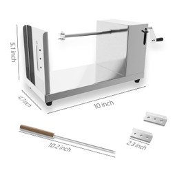 ANYDOCANMOOT Spiral Potato Cutter french fry cutter Manual Stainless Steel Twisted Potato Slicer Cutter curly fries Cucumbers Carrots DIY BBQ Slicer with Reusable Stick