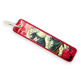 Streetculture Lanyard Key Chain Lanyard – Car Tuning Performance Motorsport Racing Drift JDM Accessories (Welle Kanagawa), wave kanagawa