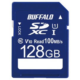 Buffalo SD Card 128GB 100MB/s UHS-1 Speed Class 1 Supports VideoSpeedClass 10 IPX7 Full HD Data Recovery Service RSDC-128U11HA/N