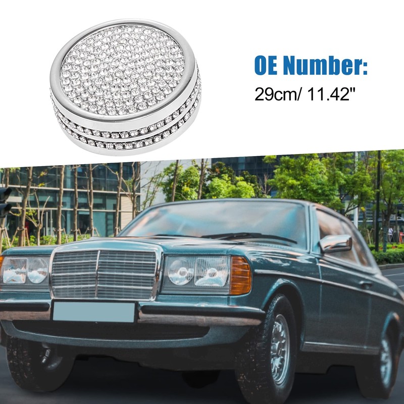 A ABSOPRO Car Bling Multimedia Knob Cover Interior Trim Decals