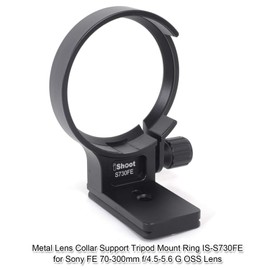 Sony Telephoto Zoom Lens 70-300mm F4.5-5.6 G OSS E-Mount Full Size SEL70300G Ring Tripod Mount with Lens Support Collar, Tripod Mount Ring, Bottom Arca-Swiss Type Quick Release Plate, 1/4" and 3/8" Screw Hole