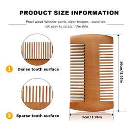 EIHI Beard Comb and Beard Brush Set for Men, Beard Brush, Beard Grooming Brush for All Hair Types - Travel, Styling and Care