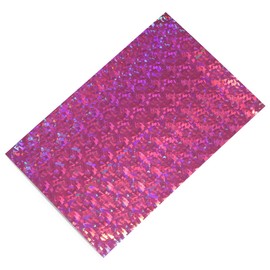 Pink/Polygonal Pattern Hologram, Approx. A4 Size, 1 Sheet, Approx. 7.9 x 11.8 inches (20 x 30 cm), Color Hologram Sheet, Cutting Sheet, Cutting Seal, Hologram Sticker