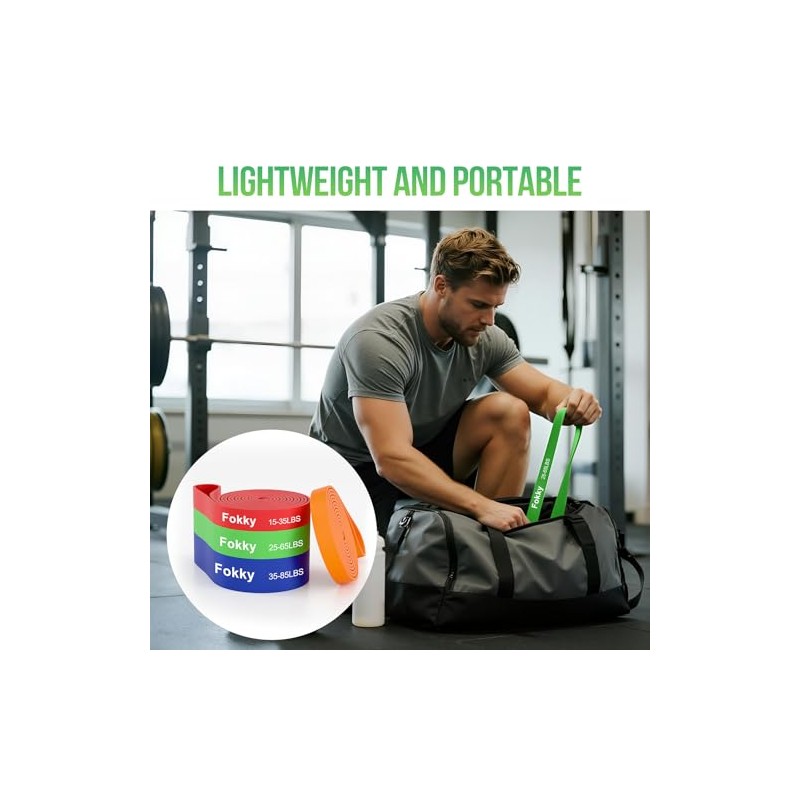 Fokky Resistance Bands Set with Door Anchor and Carry Bag