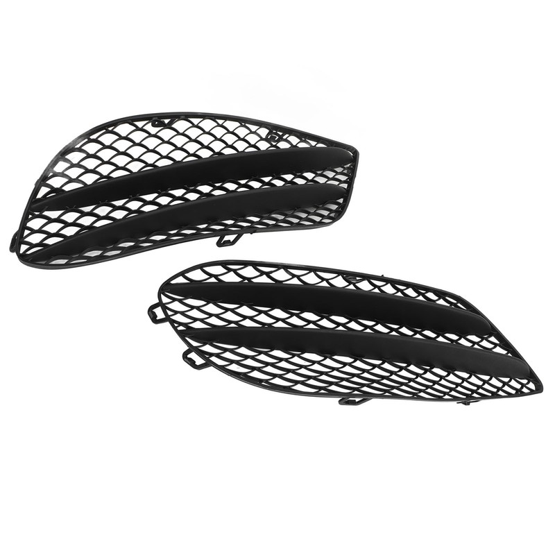 1 Pair Front Bumper Fog Light Grille Black Replacement For