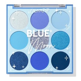 Colourpop Paleta De Sombras Blue Moon Paleta De Sombras Azules Monocromáticas Con Acabados Mate, Metálico Y Duocromático Maquillaje De Ojos De Alta...