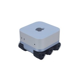 Calofsile Stand for Mac Mini M4 Docking Station, with Heat Dissipation and Height-Boosting Base (Mars Rover Design)(Black)