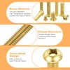 uxcell 20Pcs Brass Machine Screws, M4x6mm Phillips Pan Head Fastener