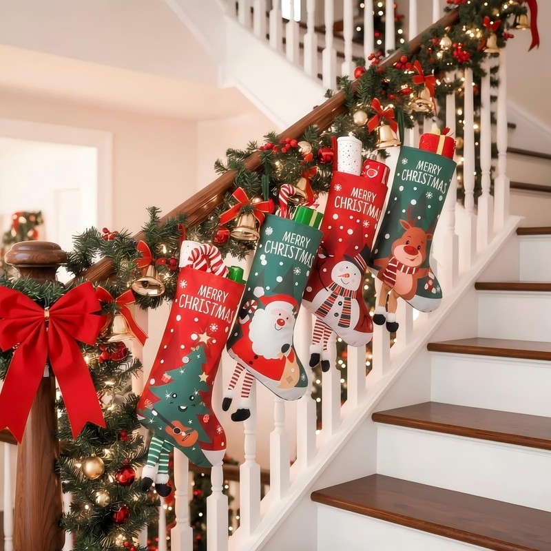 KeenCJCVor Christmas Stockings Set of 4, for Christmas Tree Decorations