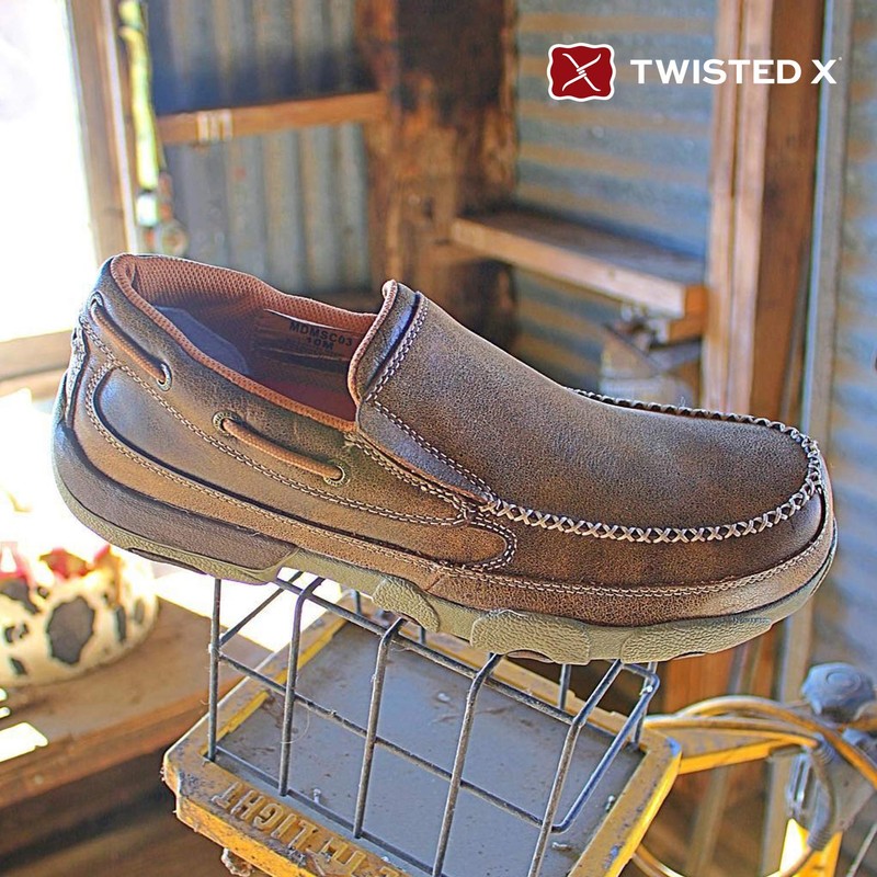 Twisted X Men's Work Slip-On Driving Moc, Moc Toe Composite