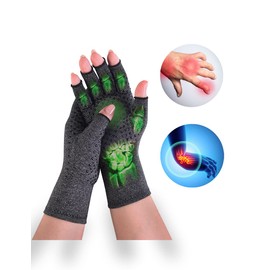 DONFRI Anti-slip Fingerless Gloves, Men's, Finger Support, Palm Support, Thin Gloves, Fingerless Gloves, Sports Supporter, Fingerless Gloves, Unisex, gray
