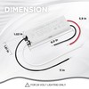 NAWVACE 60W Triac Dimmable LED Driver, 24V 2.5A Power Supply,