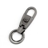 AIXUAN Zinc Alloy and Black Leather Keychain, 2 Keys Rings,Comes