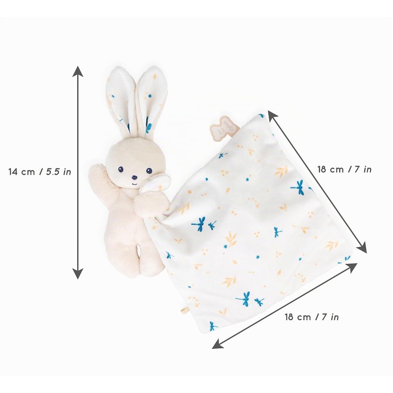 Janod Carre Douceur DOUDOU Lapin Blanc DELICAT 17CM