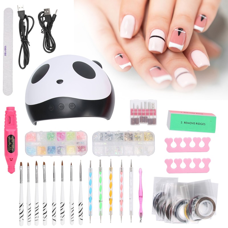 12Pcs Nail Art Kit Rhinestones Dotting Pen Nail Drill Pen