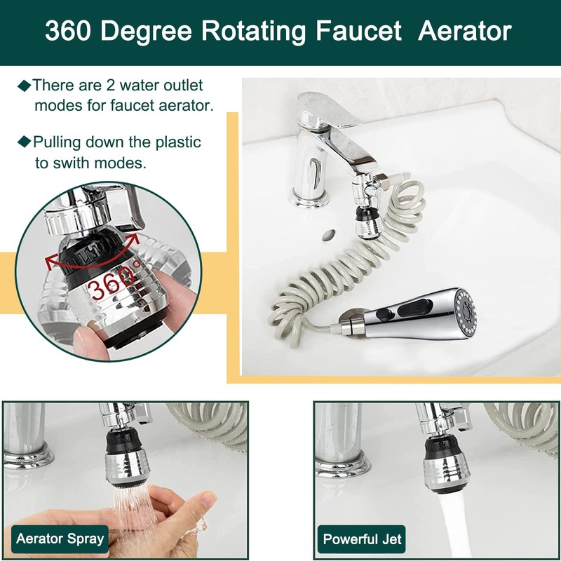 Kitchen Faucet Hose Attachment, Sink Sprayer Attachment with Sprayer Replacement