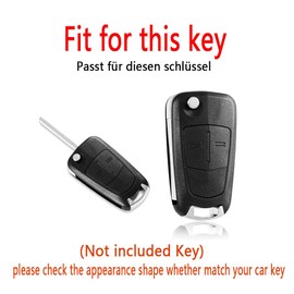 HIBEYO Flip Key Car Key Case Fits Opel Key Case Protective Cover for Opel Corsa Astra Vectra Zafira Antara Mokka Tigra B Remote Control Key Case TPU Leather Texture Silver