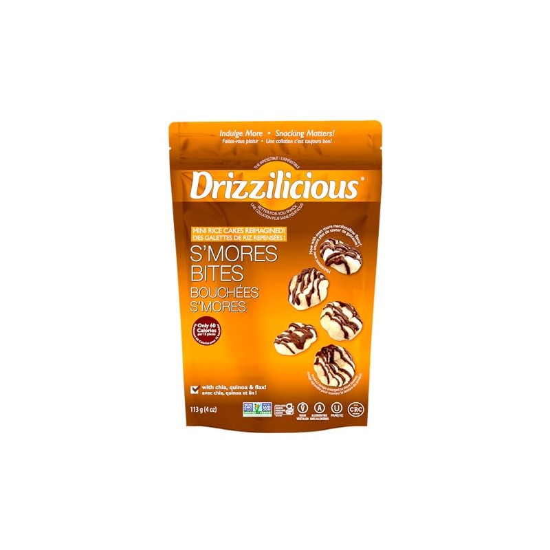 Drizzilicious Crunchy Drizzle Bites S'Mores Gluten Free 4 Ounce .,