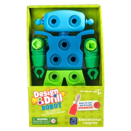 Educational Insights Design & Drill Robot: Kid-Powered Introduction to STEM for Preschoolers, Great Gifts for Boys & Girls 3+