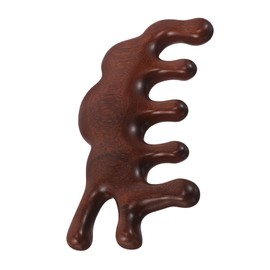 Beavorty Wide Tooth Sandalwood Massage Comb for Scalp Hair Ergonomic Lightweight Wooden Comb for Men Women Smooth Rounded Teeth for Gentle Grooming Head Neck Leg Massage Tool Portable