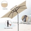 6.6 x 10 ft Rectangular Patio Umbrella, Outdoor Market Table