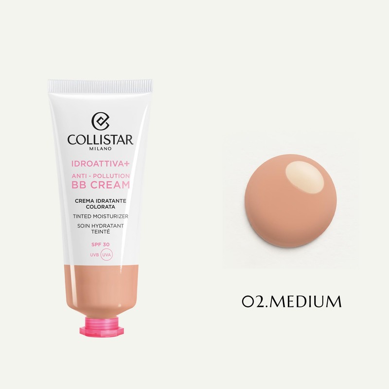 COLLISTAR Idroattiva+ Anti-Pollution BB Cream Tinted Moisturizer SPF30 Nr.2 Medium