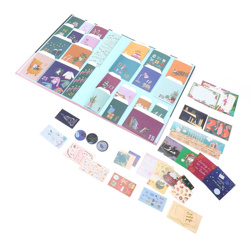 Book Lovers Advent Calendar Unique Countdown with 25 Bags Book