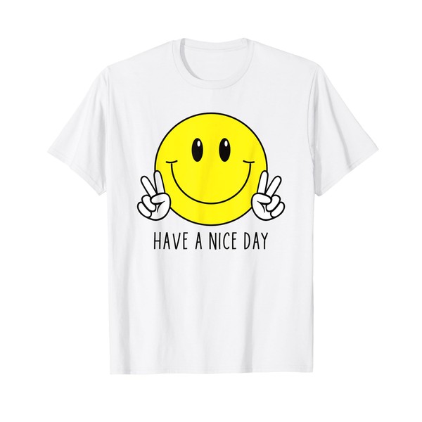 Have A Nice Day 70s Cute Happy Peace Hand Sign