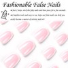 MrCuvaryas Press on Nails - 24 Pieces French False Nails