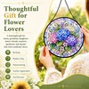 Hydrangea Suncatcher Stained Glass Window Hanging Hydrangea Gifts for Women