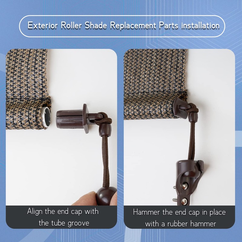 Universal Replacement Installation Accessories for Indoor/Outdoor Sunshade and Roller Blinds