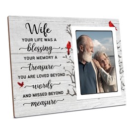 SteadStyle Memorial Gifts - Memorial Picture Frames for Loss of Wife - Sympathy & Bereavement Gifts Fits 4x6 In
