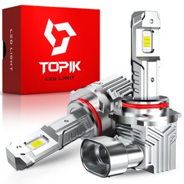 Topik T6 Ultra Bright 9005 Fog Light Bulbs, Upgrade Halogen Bulbs to LED, 300% Brighter, 6000K, Plug and Play