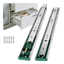 Ubisin 4 Pairs Soft Close Drawer Slides 16 Inch Full Extension Dresser Rails Heavy Duty Ball Bearing Kitchen Cabinet Drawer Glides Side Mount Tool Box Trash Can Runners 100 LB Capacity