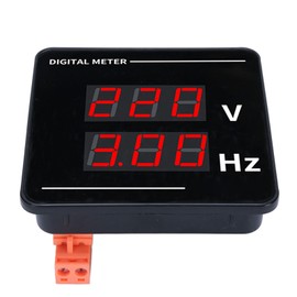 Greensen Panel Montage Digital AC Voltmeter Frequenzmesser Tester LED-Anzeige 50-500V 10.0-99.9Hz Vielseitiger Spannungsfrequenztester für Elektriker