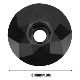 Cubierta Superior del Vástago de la Bicicleta de Aleación de Aluminio, Tapa Resistente a la Presión de los Auriculares de la Bicicleta con Tornillo para el Ciclismo Diario (BLACK)
