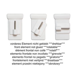 Dekondo - 4 x Window Hooks Decorative Hooks Window Clip for Window Decoration White - Window Thickness: 10-27 mm Universal