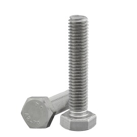 Hexagon Head Screw According to DIN 933 / ISO 4017 Stainless Steel A2, V2A, Fully Threaded, Machine Screw (Pack of 50, M6 x 65 mm)
