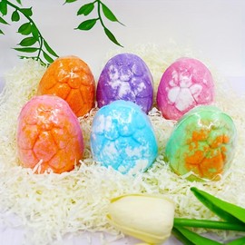 Today Soul Bath Bombs with Dinosaur Egg Toys & Body Scrub | Kids Safe Birthday Gift, Non-Toxic Skin Care, Surprise Aroma Relaxation clean Comfort Cosmetic funny bubble bath