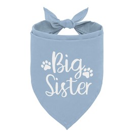 Big Sister Dog Bandana, Dog Pregnancy Announcement, Dog Scarf, Big Sister Announcement, Light Blue Dog Bandana, Dog Bandana for Small Medium Large Dogs, Gift for Dog Lover (A14)