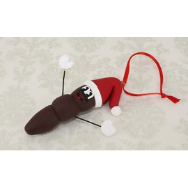 Mr. Christmas Poo Ornament with Santa Hat