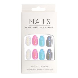 Press-On - Nails Shiny Unicorn Almond 24pcs