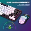 RedThunder K84 Wireless Keyboard and Mouse Combo, LED Rainbow Backlit