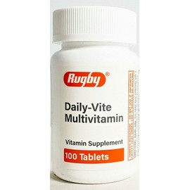 Rugby Daily Vite Multi-Vitamin Supplement 100ct Tablets - Exp Date 07-2025