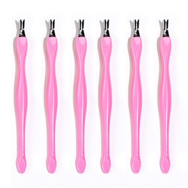 Cuticle knife Trimmer, 24 Pack Cuticle ForkTrimmer Nail Cuticle Remover Trimmer Pusher Dead Skin with Double Head V-Shaped Fork Manicure Pedicure Cleaner Care Tools for Home and Nail Shop (P)