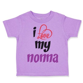 Toddler T-Shirt Grandma Grandmother I Love My Nonna Style B Grandmother Grandma Cotton Love Boy & Girl Clothes Italian Baby Funny Tee Lavender Design Only 7T
