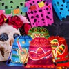 24 Piezas Mochilas con Cordón de Fiesta Mexicana Bolsa de