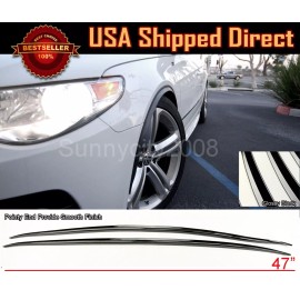 SDeelCase 1 Pair Flexible Slim Fender Flare Lip Extension Black Protector For  Mitsubishi