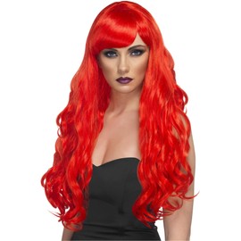 Desire　ウィッグ　レッド　ロング　ウェーブ　カール　大人女性用